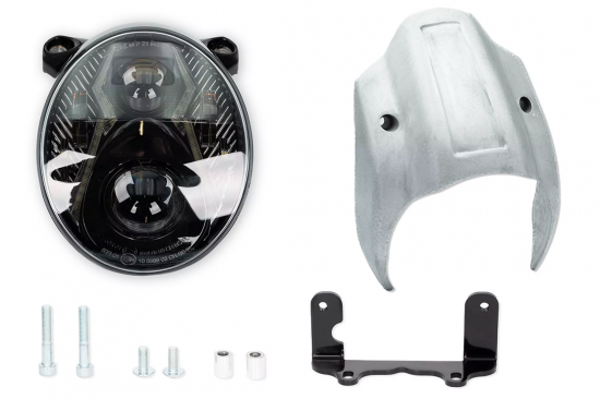 TB - Headlamp Cap Alu LED - Upgrade-Kit roh / Harley Davidson Street Bob FXBB/S & Softail Standard FXST ab 18