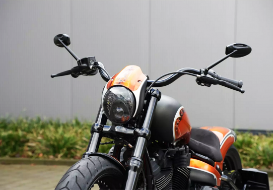 Nur bei uns: Headlamp Cap Alu LED - Upgrade-Kit - schwarz matt / Harley Davidson Breakout / ab 18