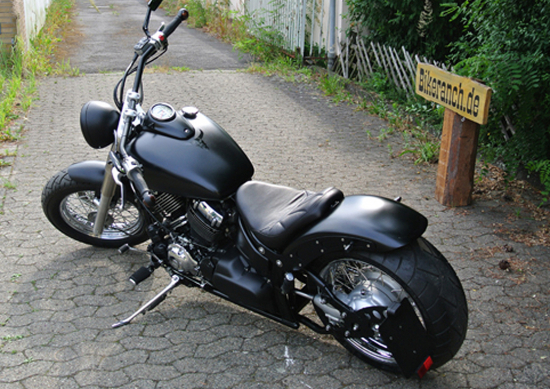 SALE: seitl. BR - Kennzeichenhalter - BULL 5 mm - Kompl.-Set - schwarz / Yamaha XVS 1100 DragStar / TÜV
