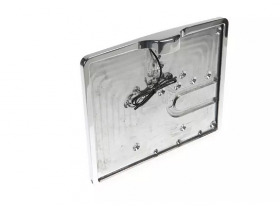 TB Kennzeichenleuchte - INSIDE Plates / silber poliert / universal / E-Zeichen