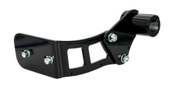 NEU 2024: seitl. BR - Kennzeichenh. Kompl.-Set - Medium Bull - stabil / schwarz / HD Softail / 08 - 17 / TÜV