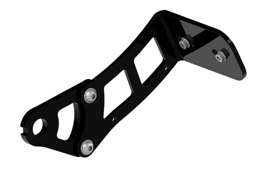 seitl. BR - Kennzeichenh. - Grundhalter - Medium Pro - stabil / schwarz / HD Softail / 00 - 07 / TÜV