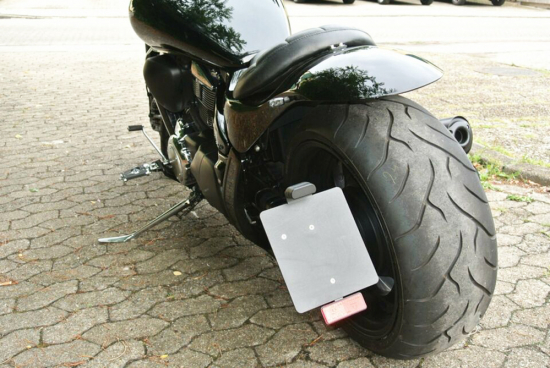 seitl. BR - Kennzeichenhalter Kompl. Set / black / Suzuki C 800 / VL 800 Intruder / TÜV