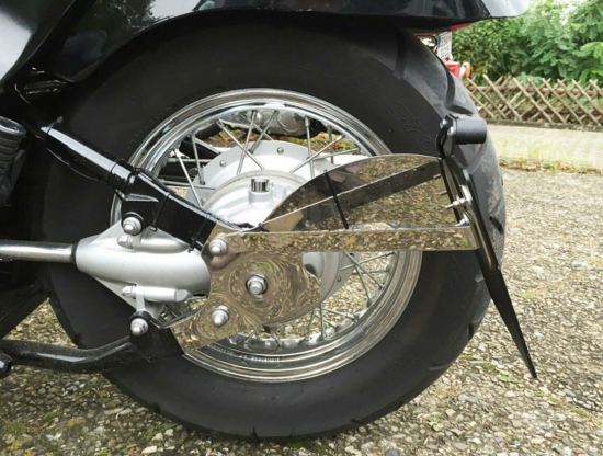 seitl. BR - Kennzeichenhalter - silber / Kawasaki VN 1500 / 1600 Mean Streak / Kompl.-Set / TÜV