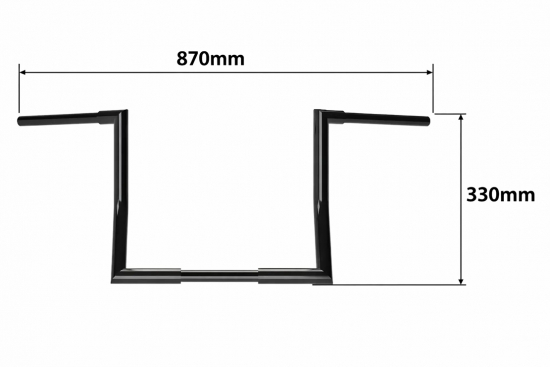 Preview: Bagger - LENKER - Flipp II / 1 Zoll / 1,25" x 32 cm / schwarz