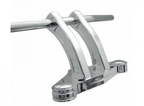 TB - RISER Alu Poliert / 4" Pullback / 35 mm / 25 mm / mit Kabeldurchführung