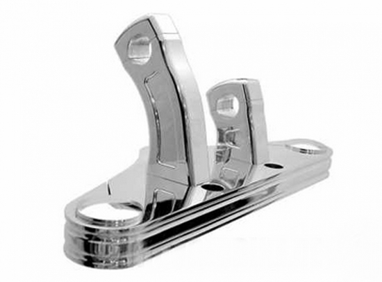TB - RISER - Alu Poliert - 4" Pullback / 35 mm / 25 mm / mit Kabeldurchführung / Tüv-Gutachten
