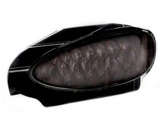 Rücklicht - für Inside Plate "Oval Mini" / schwarz glanz / E-Kennzeichen
