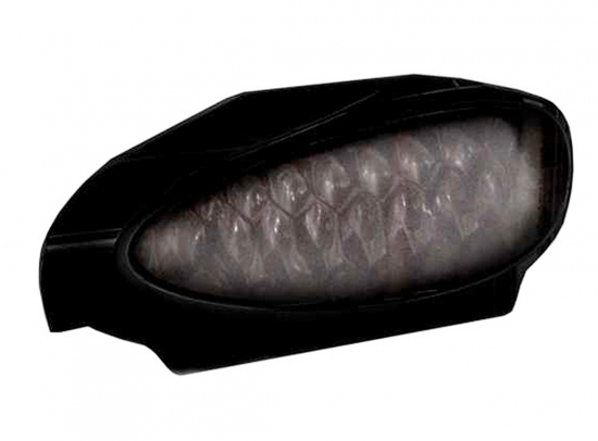 Rücklicht - für Inside Plate "Oval Mini" / schwarz matt / E-Kennzeichen