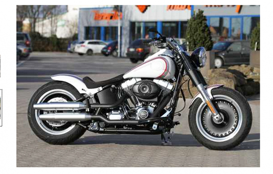 Tankverlängerung / Stahlblech / Softail & Dyna 00-17 - mit einteiligem Tank