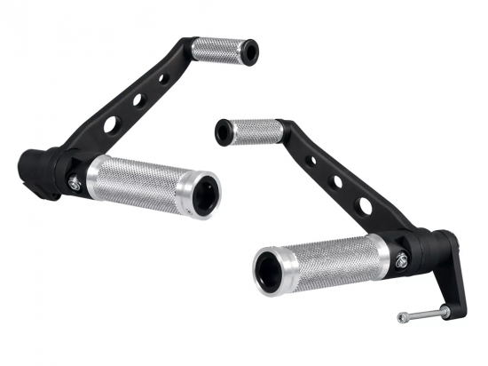 TB - Fußrastenanlage / Base Alu Black Design - keine Vorverlegung / Harley VRSC 12 - 17  / TÜV
