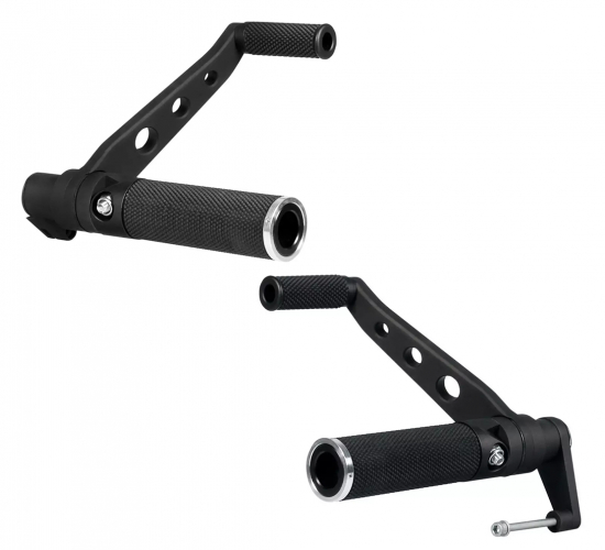 TB - Fußrastenanlage / Base Rubber / black - keine Vorverlegung / Harley VRSC 12 - 17  / TÜV