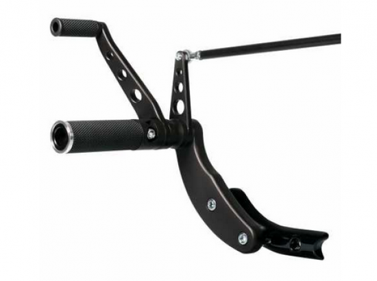 TB vorverlegt. Fußrastenanlage / BASE RUBBER / Harley Softail / 2000 - 17 / TÜV