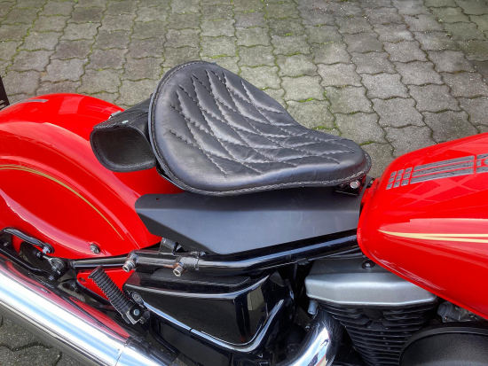 BR - Schwingsattel - 3D Rahmenplatte - Stahlblech - roh - mit Orig. Batterie / Kawasaki VN 800 / Bobber - Heckfender