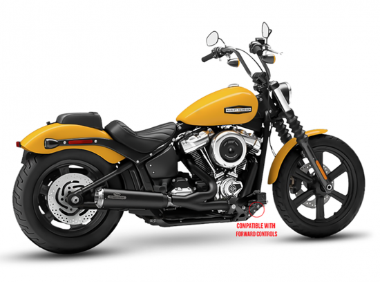 Dr. Jekill & Mr. Hyde - Komplettanlg. / blackmatt / elektr. verstellbar / HD Softail Street Bob - FXBBS - 117 cui / mit EG / ABE