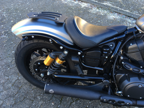 Sale: Falcon Double Groove / Yamaha XV 950 / R / Bolt /  2-1 Endtopf / mit KAT / black / EG-BE