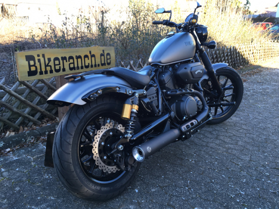 Sale: Falcon Double Groove / Yamaha SCR 950 Scrambler / 2-1 Endschalldämpfer / KAT / blackmatt / ABE