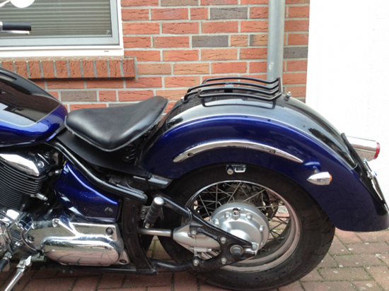 SALE: BR - Schwingsattel - Rahmenplatte - 3 mm / schwarz / YAMAHA XVS 1100 - Custom / Classic - Heckfender