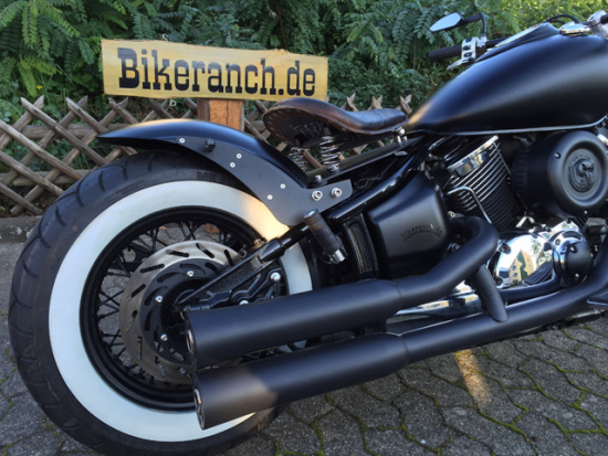 BR - Schwingsattel - Rahmenplatte - flach - 3 mm - schwarz / Yamaha XVS 1100 Classic - Heckfender