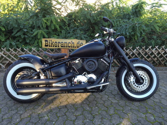 nur bei uns: Miller - KBS - Komplettanlage / schwarz matt /// Suzuki VL 1500 Intruder - mit Kat / ab 2006 / EG-BE