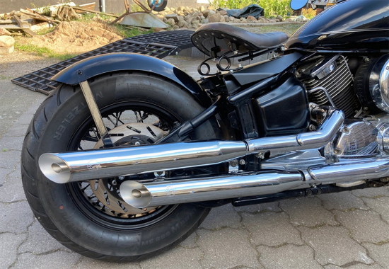 BR Schwingsattel-Kompl.-Set / Vintage schwarz / Yamaha XVS 1100 Custom + Classic / Orig-Heckfender
