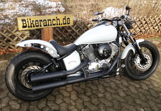 Preview: BR Luftfilter-Zierplatte Skull / 16 cm / schwarz-matt gepulvert / universal