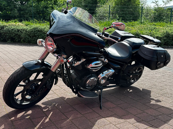 Neu: BATWING - Windshield  - Frontverkleidung / YAMAHA XVS 1100 Custom + Classic / ABE