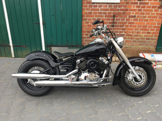 Nur bei uns: BR - Vintage - Heckfender - Schutzblech - Set - roh / inkl. YAM - Struts round - chrom / YAMAHA XVS 650