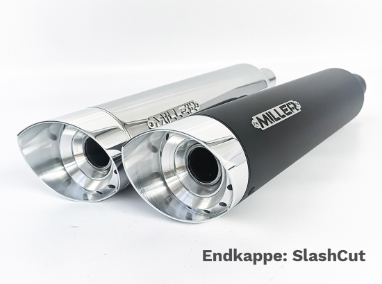 MILLER - YUKON - SlipOn / Edelstahl poliert - EURO 5+ / Indian Scout - 1250 ccm / EG-BE