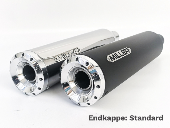 MILLER - YUKON - SlipOn / Edelstahl poliert - EURO 5+ / Indian Scout - 1250 ccm / EG-BE