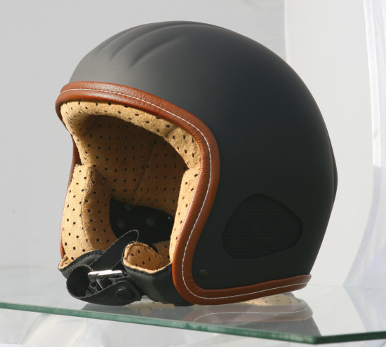 GE CHOPPERHELM "Titan RETRO" / schwarz-matt / superleicht + bequem
