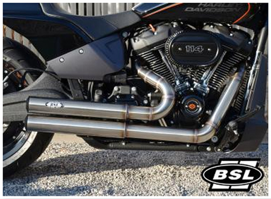 BSL Top Chopp Higher Short Auspuff / Headpipes 70mm VA Outline / Softail / Euro 4 / TÜV