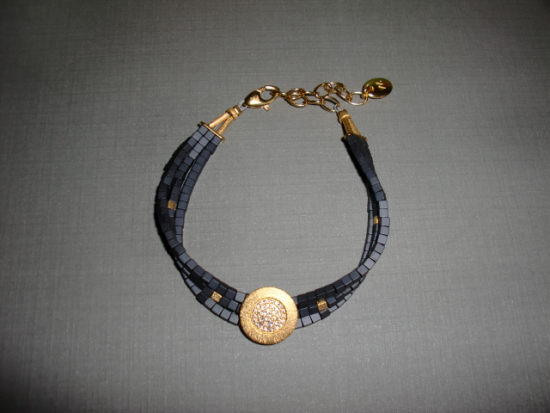 Armkette Armband / Hämatin Gold Zirkonia / Goldschmiede Bernd Wolf / Schmuck