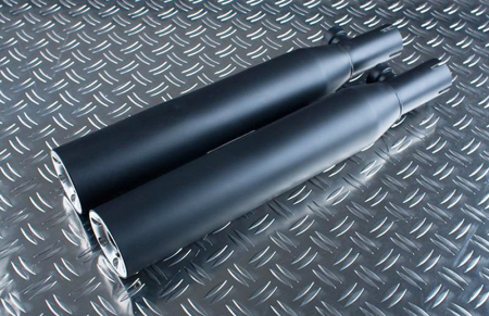 Black Sale: EAGLE IRON - SlipOn / Yamaha XVS 1100 + Classic / straight cut / black-matt / jedes Baujahr / EG-BE