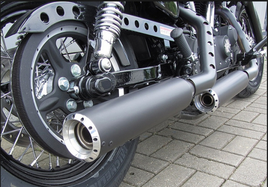 MILLER - NEBRASKA - 2-2 / black / Harley SUPER CLIDE CUSTOM / 96 - 103 cui / SlipOn / EG-BE