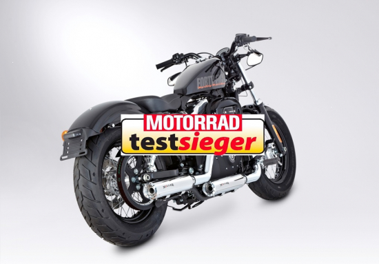 MILLER 2-2 Harley Sportster XL 883 / SlipOn / silber / SILVERADO I / 04 - 13 / EG-BE