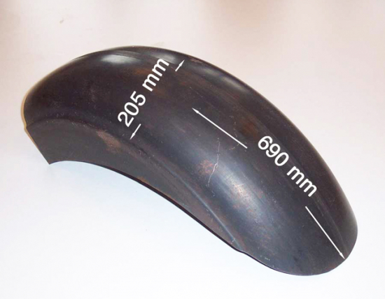 MB HECKFENDER / Stiletto - Schutzblech Round - 205 mm / 15 - 17" / W 205 x L 690 mm