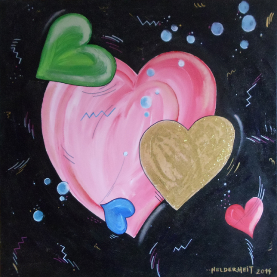 HELDERHEIT - HEART-BEAT - Canvas Leinwand / limitiert / 70 x 70 cm