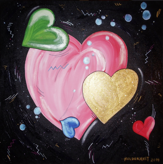 Kunstdruck - HEARTBEAT - Helderheit / auf Leinwand / limitiert / ca 50 x 50 cm