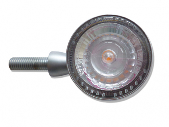 Kellermann ALL-IN-ONE / Bullet 1000 DF / Rücklichtblinker / chrom matt / Leuchtring / 1 Paar / E-Zei.