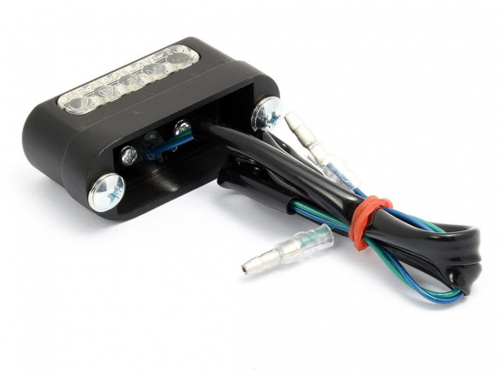 LED - Kennzeichenleuchte klein / schwarz - universal / E-Zeichen