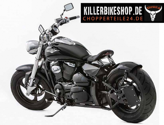 SALE: MB Bobber-Schutzblech-Set / Stahl schwarz glanz - beschichtet / SUZUKI VL / C / M 800 / Tüv