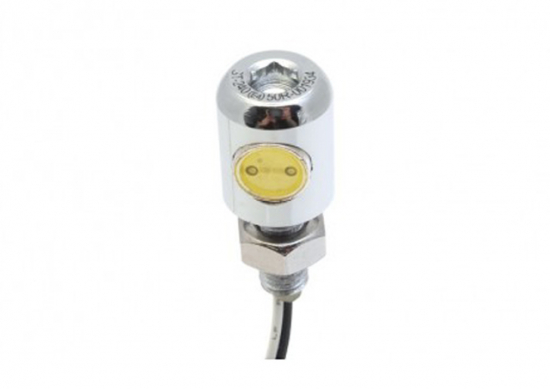Mini LED - Kennzeichenbeleuchtung - Schraube klein / chrom - universal / E-Zeichen