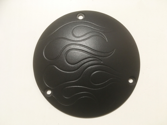 BR LUFTFILTER-ZIERPLATTE Flame / 16cm / schwarz / universal