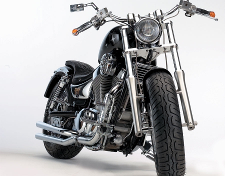 MB breite Gabelbrücke  - Sonderumbau / 290mm / 5 Grad Reckung / SUZUKI VS 600 / 750 / 800 Intruder / Tüv