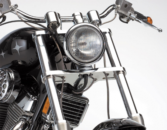 MB breite Gabelbrücke  - Sonderumbau / 290mm / 5 Grad Reckung / SUZUKI VS 600 / 750 / 800 Intruder / Tüv
