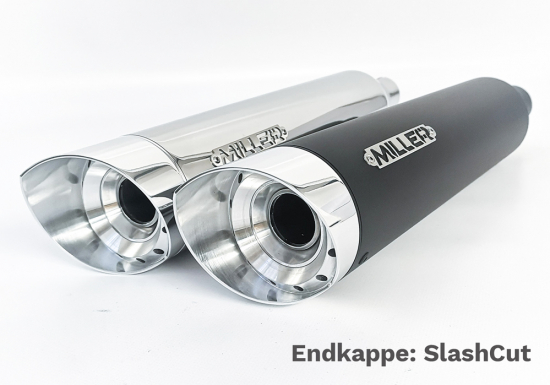 MILLER Endkappe - SlashCut / Ø85 - Ø93 - Ø102 mm / Edelstahl poliert