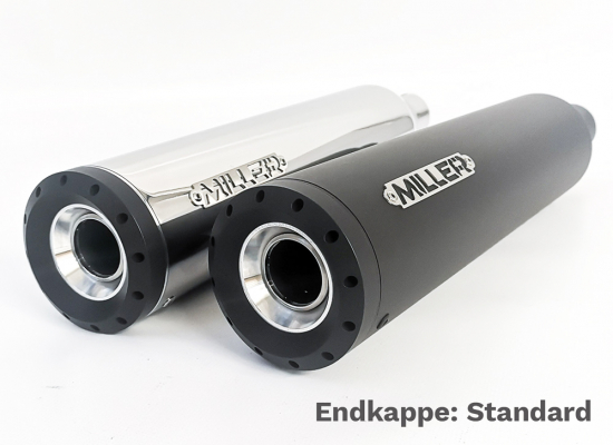 MILLER Endkappe - Standard / Ø85 - Ø93 - Ø102 mm / Edelstahl schwarz