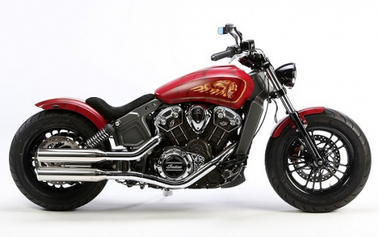 MILLER  YUMA I - silber - SlipOn / Indian Scout + Sixty - 1000 ccm / EG-BE