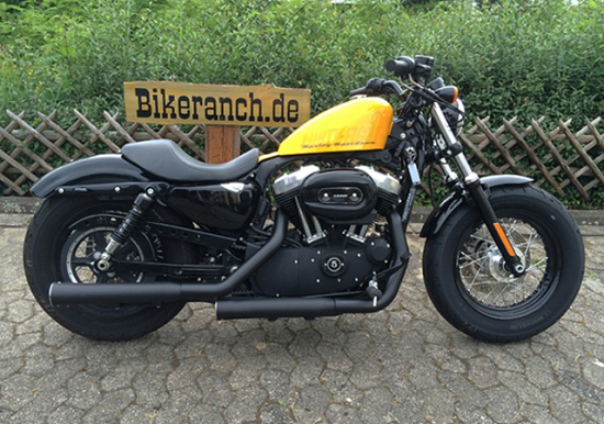 Black Sale:  MILLER - SILVERADO II - SlipOn - schwarz - Harley Sportster XL 883 / 2014 - 2016 / EG-BE